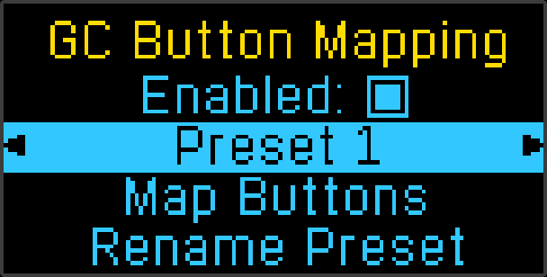 Button Mapping menu